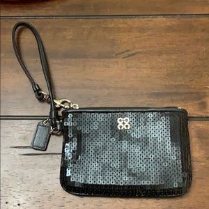 Coach sequins wristlet